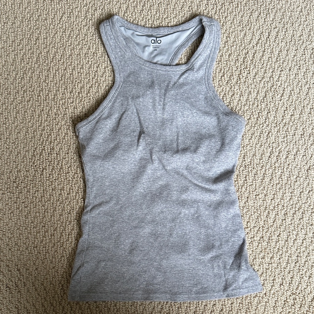ALO Yoga Heather Gray Tank Top